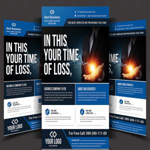 多色公司企业业务宣传传单模板  Corporate Flyer