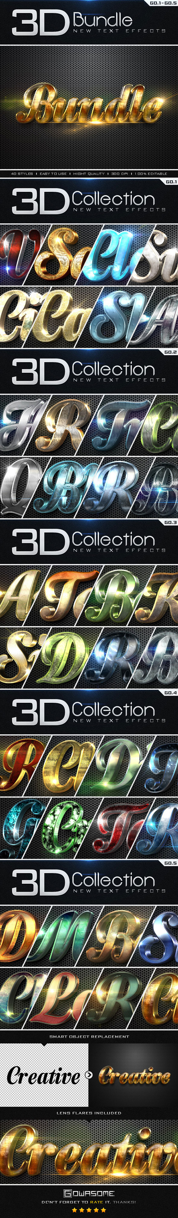 [巨献]新鲜的更高品质的酷炫PS字体图层样式下载（合集1-5）[PSD,ASL]