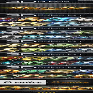 [巨献]新鲜的更高品质的酷炫PS字体图层样式下载（合集1-5）[PSD,ASL]