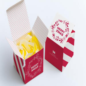 软纸立方体礼品盒产品包装盒设计样机01 Soft Paper Cube Gift Box Mockup 01