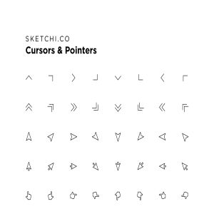 箭头鼠标指针图标套装下载[Ai]