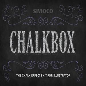 粉笔画黑板画绘画效果AI动作 Chalkbox – Illustrator Actions