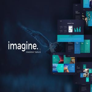 个性配色数据分析信息图表类PPT幻灯片模板 Imagine PowerPoint Template