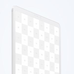 iPad Pro平板电脑屏幕界面设计黏土样机 Clay iPad Pro 12.9” Mockup, Close Up插图2