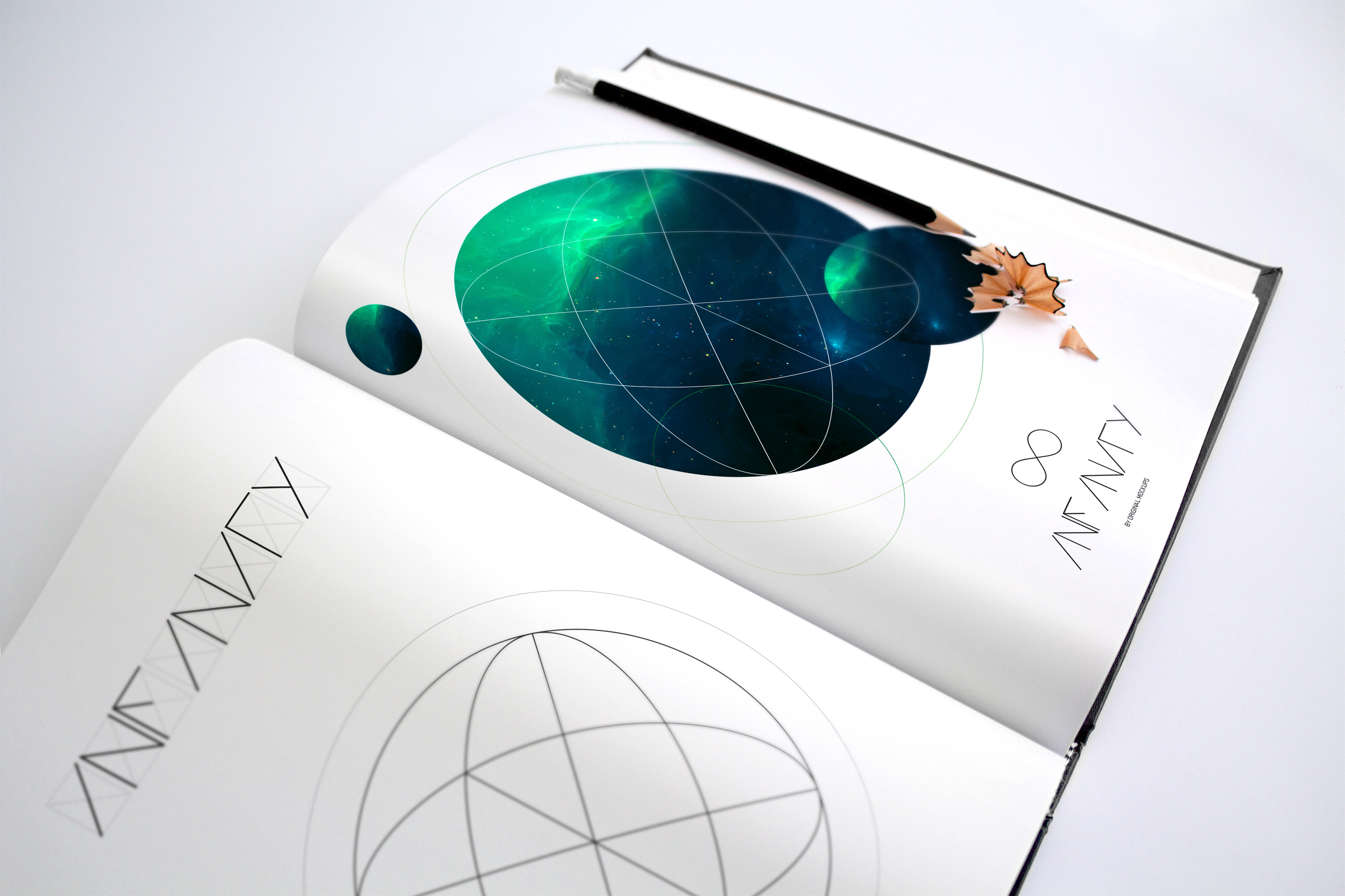 素描本绘画本绘画创作设计展示样机02 Art Book Mockup 2