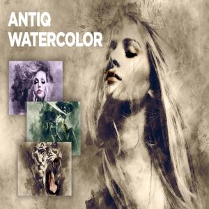 照片转大气复古水彩效果PS动作 Antiq Watercolor CS3+ Photoshop Action