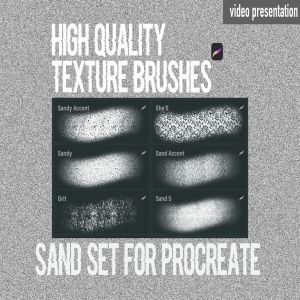 沙粒磨砂效果纹理Procreate笔刷 Procreate texture brushes.Sand插图1