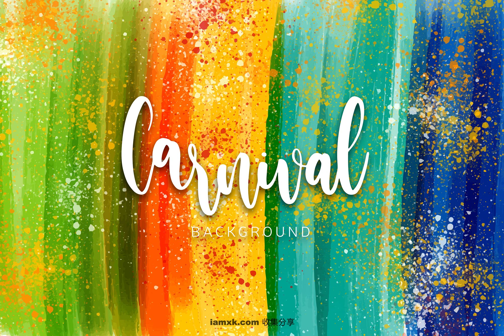 嘉年华水彩背景 Watercolor carnival background