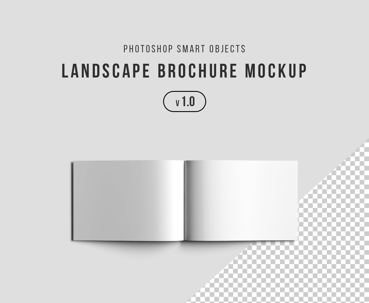 品牌宣传画册内页排版设计PSD样机 Landscape Brochure Mockup PSD