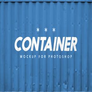 海运集装箱标志样机模型PSD Free Shipping Container Logo Mockup PSD插图2