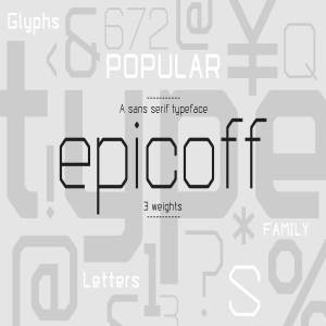 现代的、功能性的无衬线字体 Epicoff Typeface