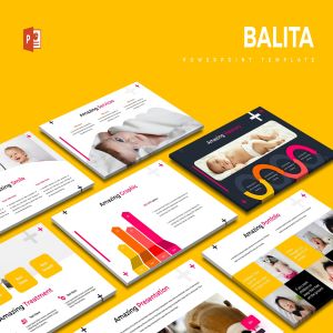 婴儿宝宝摄影写真推广PPT幻灯片模板 Balita – Powerpoint Template