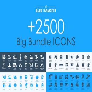 超级图标合集[127个分类，2500+枚图标] BLUE HAMSTER Icons Library