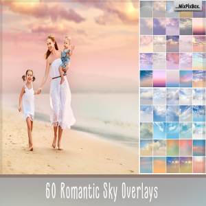 浪漫天空叠层背景纹理 60 Romantic Sky Overlays