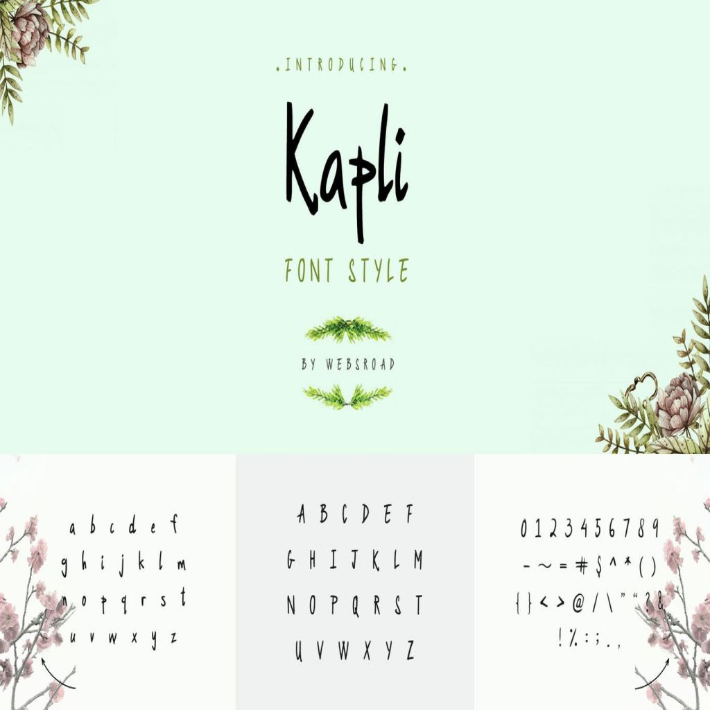 现代柔和英文手写字体下载kapli Custom Handmade Font Style 一流设计网