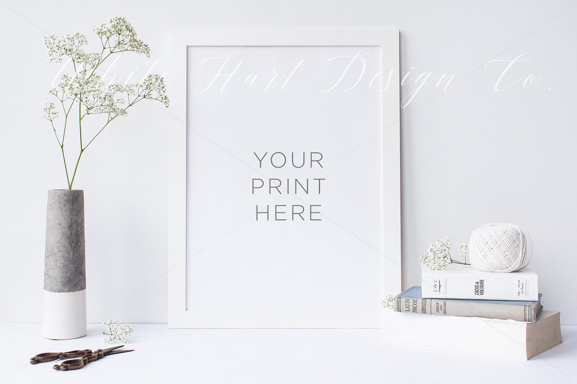 简约画框展示样机模板 Frame mock up – PSD/Jpeg