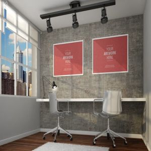 企业文化宣传企业办公场所画框样机 Design Office MockUp插图10