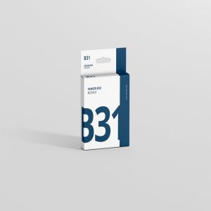 带挂钩的超薄方形尺寸包装盒子样机 Box Mockup – Slim Square Size with Hanger