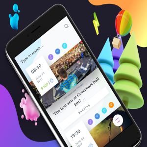 时尚社交类手机APP活动面板UI套件7 Event 7 Mobile Ui