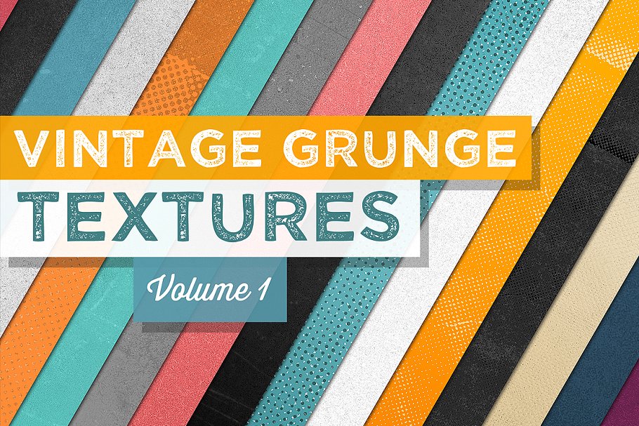 复古做旧怀旧风格纹理合集v1 Vintage Grunge Textures Vol.1