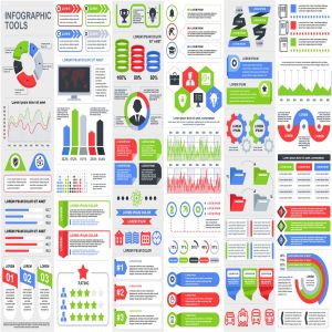 可视化数据演示信息图表幻灯片设计元素 Presentation Infographic Elements Template