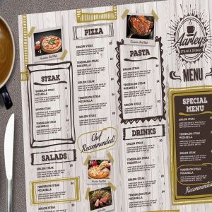 高档咖啡厅菜单设计模板 Cafe Menu Board