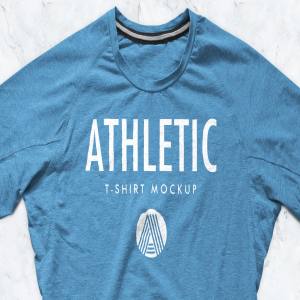 经典运动T恤样机 Athletic T-Shirt Mockup PSD