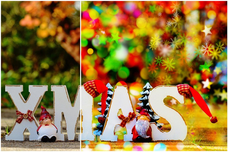 圣诞节节日氛围照片修饰PS动作 Christmas Ps Actions