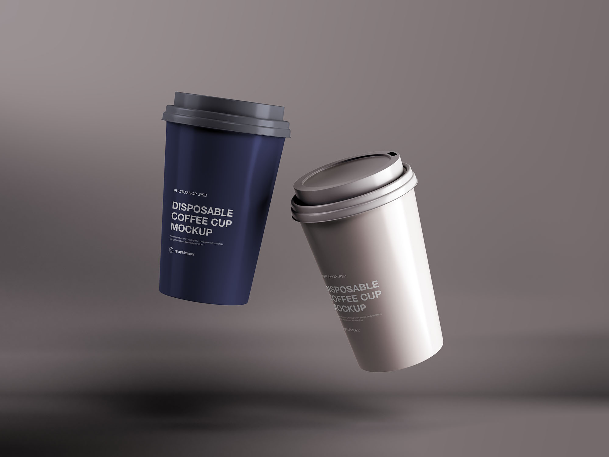 一次性咖啡杯外观设计PSD样机模板 Disposable Coffee Cup Mockup