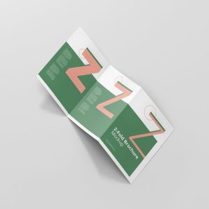 Z字母三折页宣传册样机 Z-Fold Brochure Mockup – Din A4 A5 A6