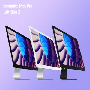 iMac一体机网站设计效果图预览样机素材v1 Isometric iMac Pro Mockup插图3