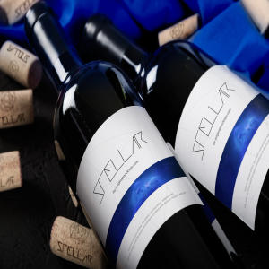 葡萄酒瓶外观标签设计样机01 Wine Bottle Mockup 01