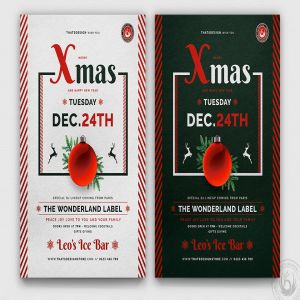 圣诞节平安夜活动主题海报传单设计模板v12 Christmas Eve Flyer Template V12