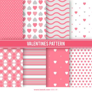 情人节主题背景纹理图案 Variety of valentine patterns