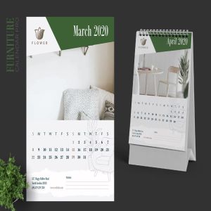 家具/室内装饰设计主题2020年活页台历日历模板 2020 Furniture / Interior Calendar Pro插图3