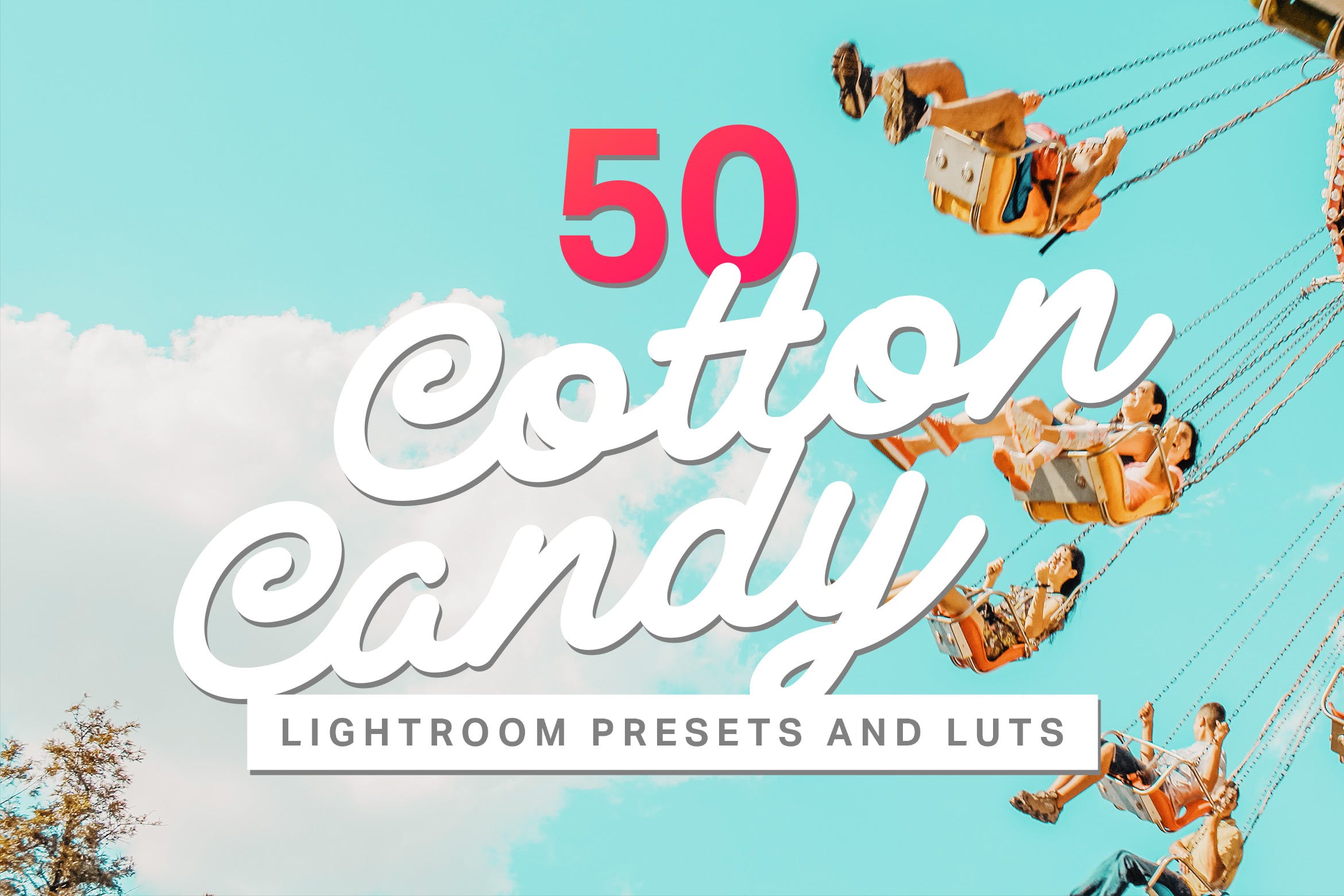 50种浪漫棉花糖柔和色照片调色处理LR预设 50 Cotton Candy Lightroom Presets and LUTs