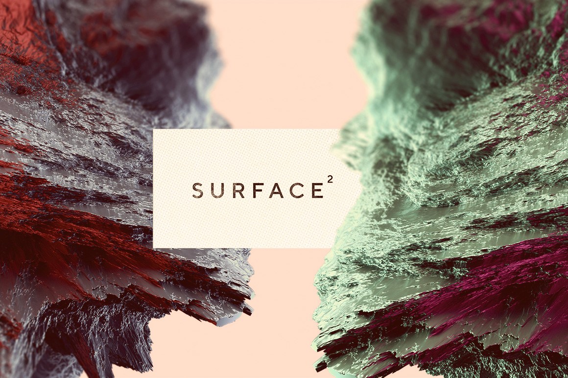 创意抽象纹理系列：24个彩虹色有机形状纹理 Surface Vol. 2