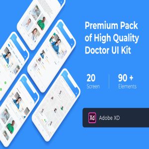 医生预约挂号APP应用UI设计套件for XD Doctor App UI KIT for XD