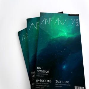 A4标准规格杂志封面设计样机模板02 A4 Magazine Mockup Stack Covers 02