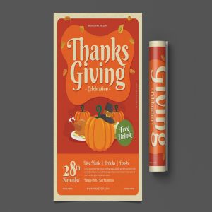 2019年感恩节活动主题海报设计模板 Thanksgiving Flyer