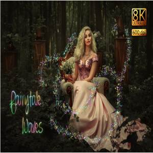 8K超高清分辨率光线波纹叠层背景 Fairytale Waves