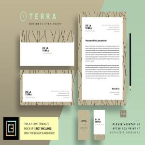 企业品牌VI设计物料模板 Business Stationery 2 – Terra插图1