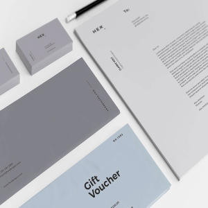 品牌VI设计体系办公用品设计套装 Hex Branding & Identity Print Template