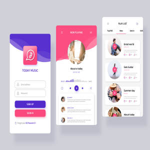 在线音乐APP应用UI设计套件