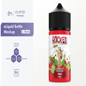 75ml容量装电子烟烟油瓶外观设计样机模板 eLiquid Bottle Mockup v. 75ml-A