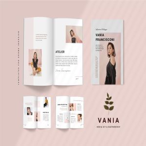 优雅时尚博客媒体品牌宣传设计素材工具包 Vania Media / Press Kit Template插图1