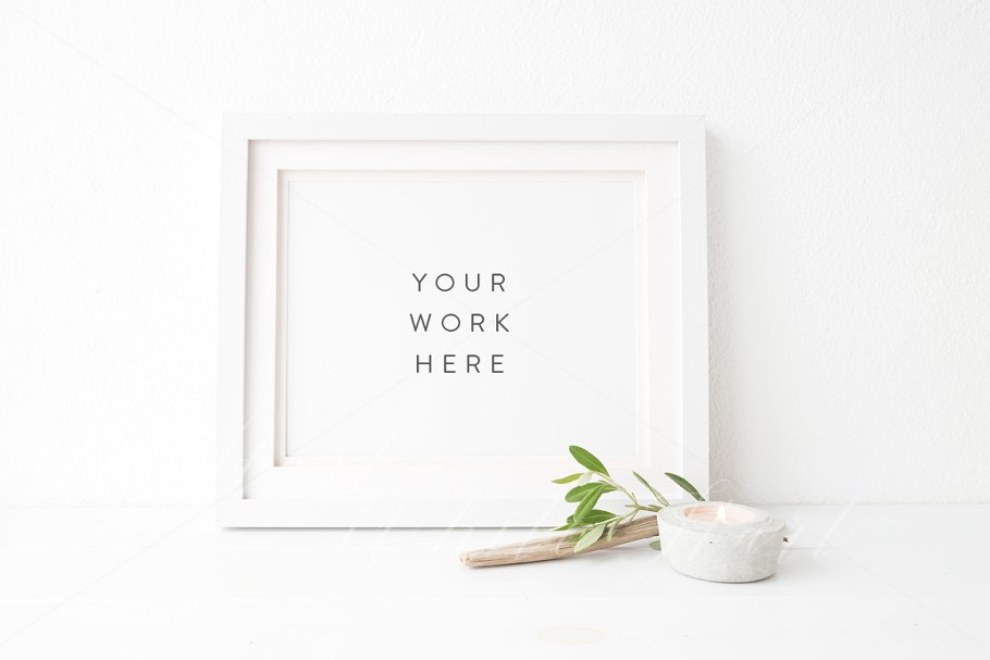 艺术画相框样机 8×10″ Art frame mock up – botanical