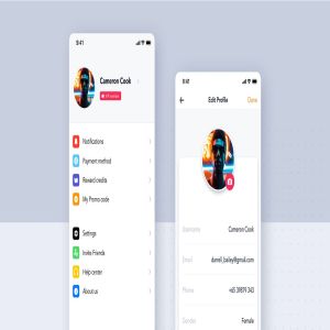 外卖订餐APP应用界面设计-用户中心 Food Delivery UI Kit – Profile screen