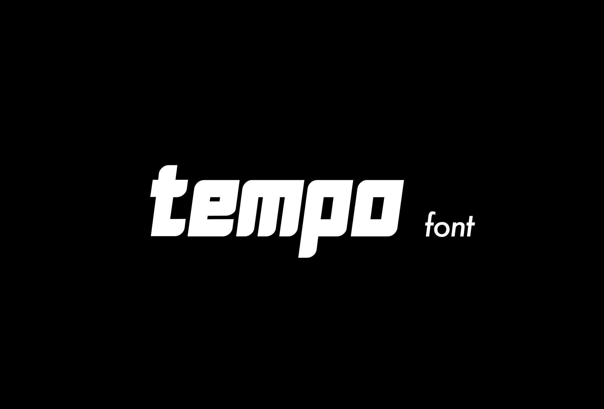 充满活力英文斜体无衬线字体 Tempo Energetic Typeface