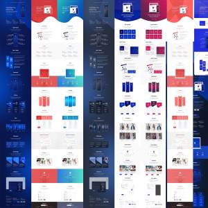 高逼格的应用程序着陆页PSD